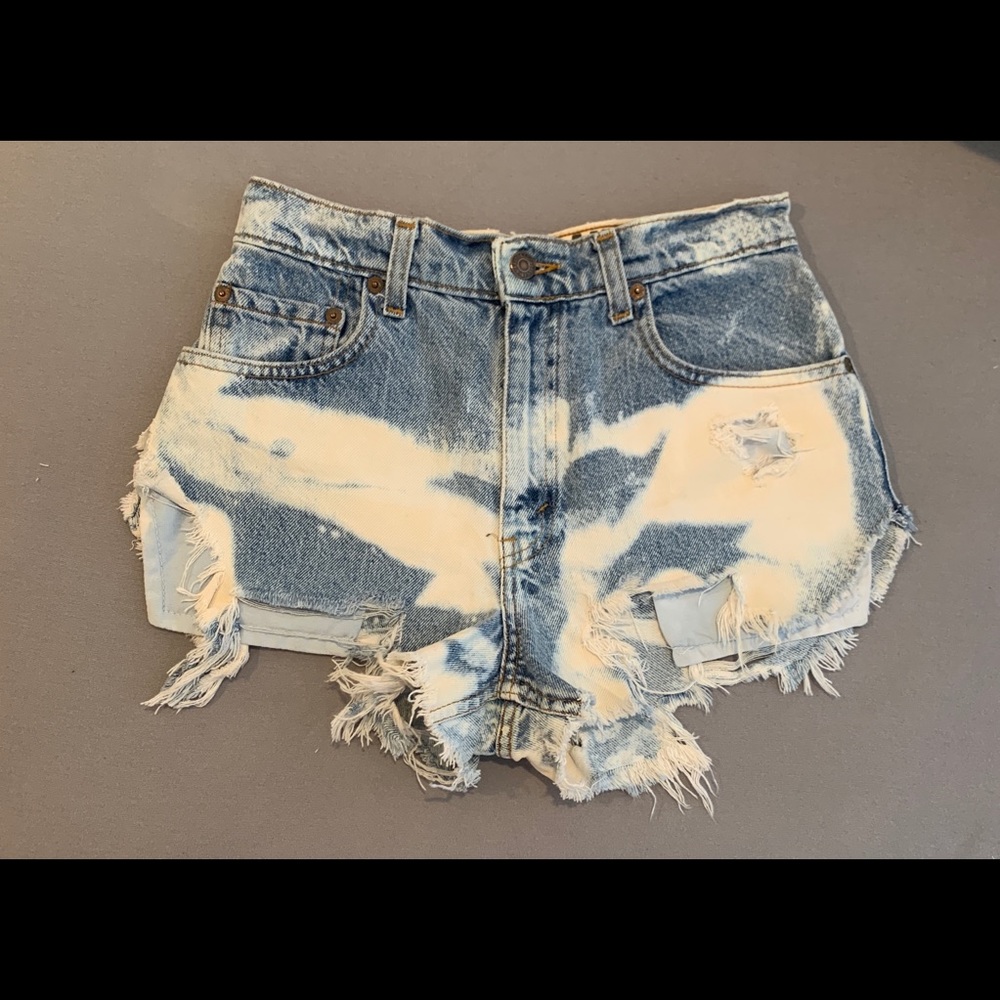 The Laundry Room Acid Wash Denim Shorts